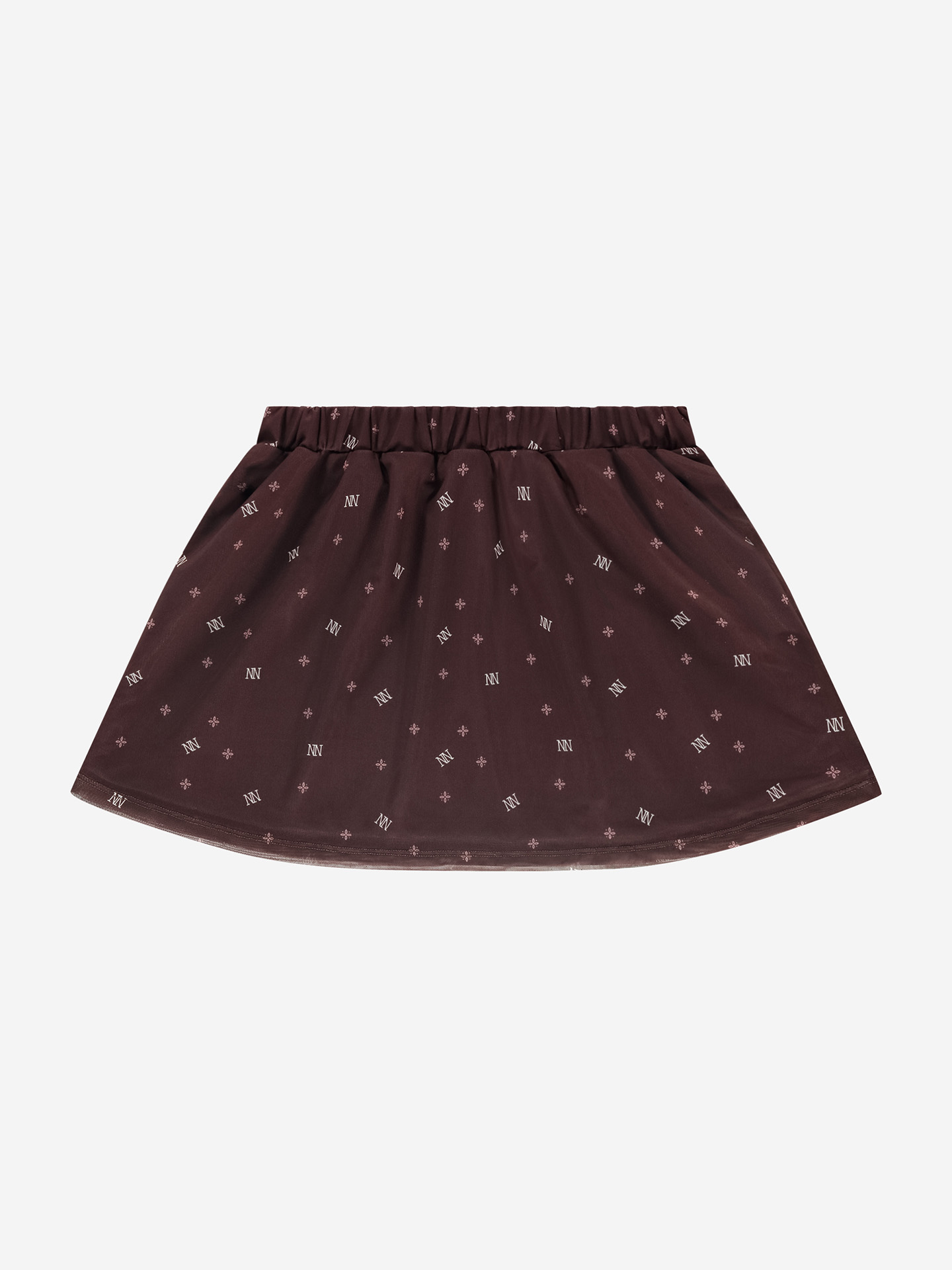 A-line skirt with logo print