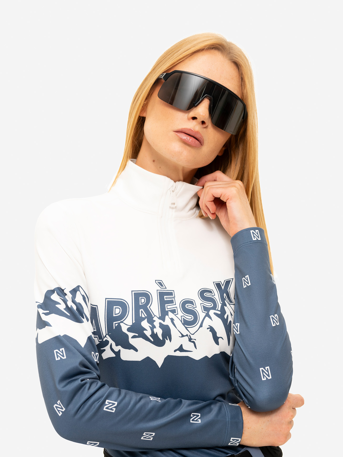 Ski pullover with Apres Ski print