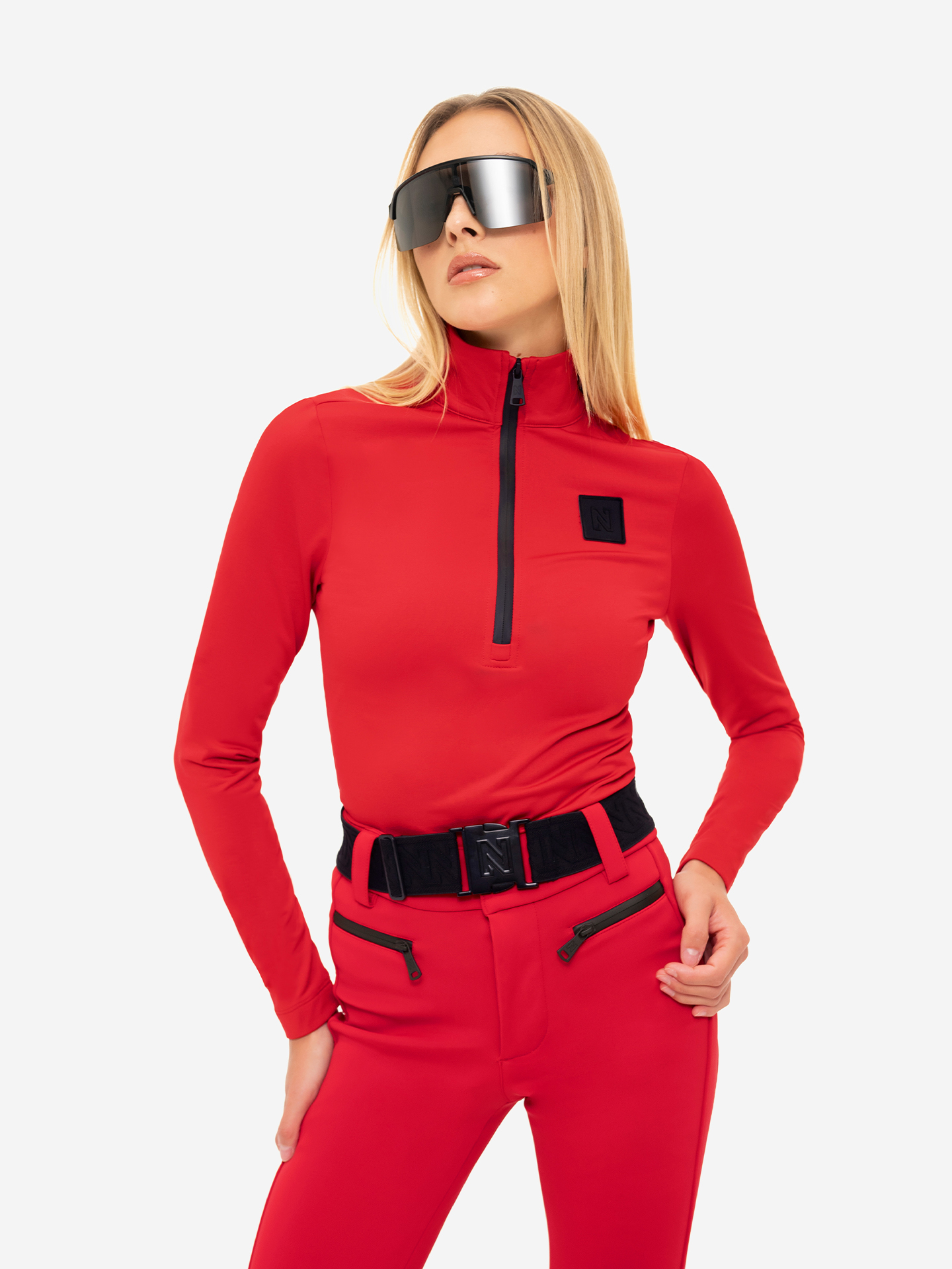 Half-zip ski pullover