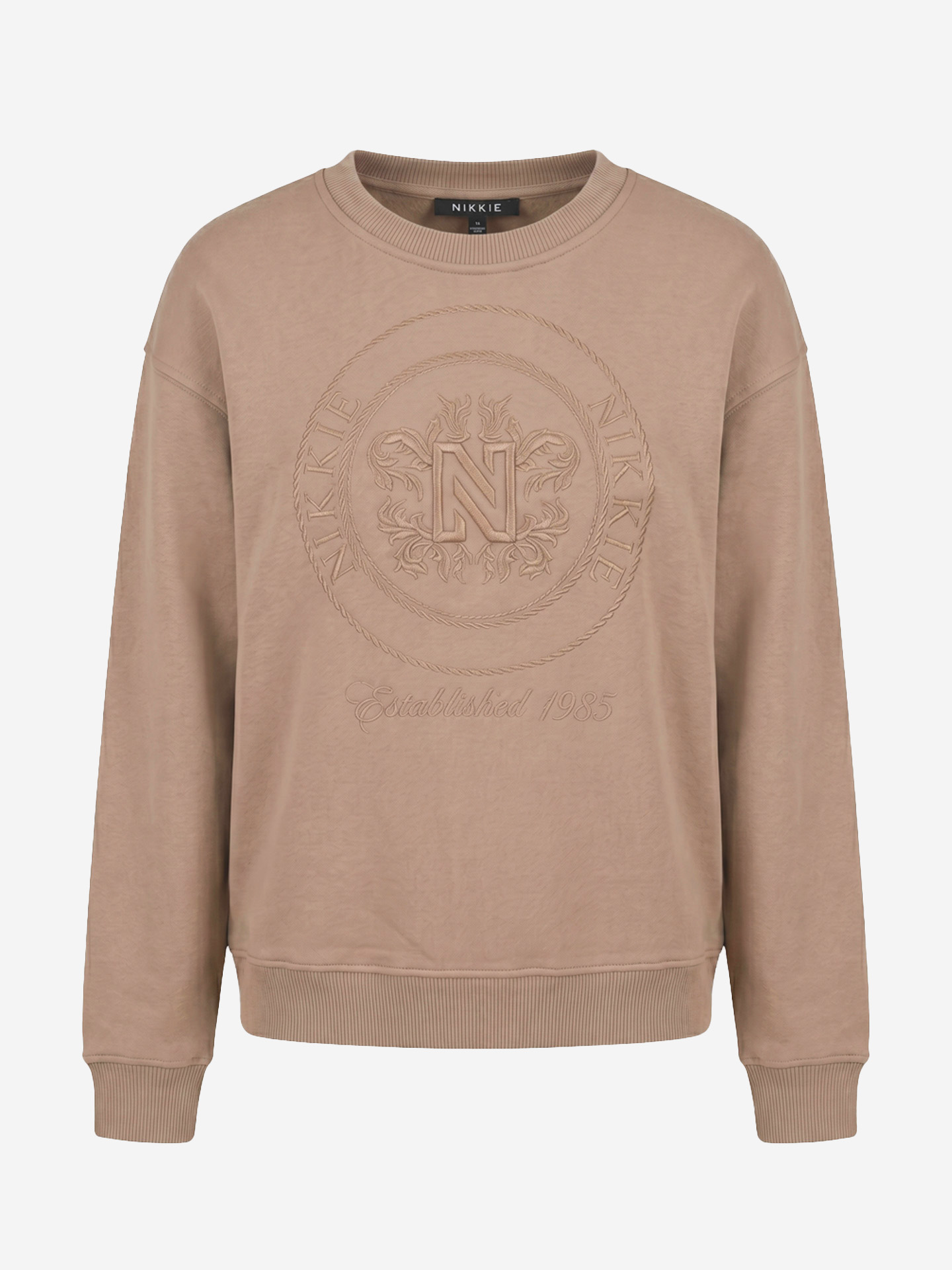 Oversized sweater met geborduurd logo