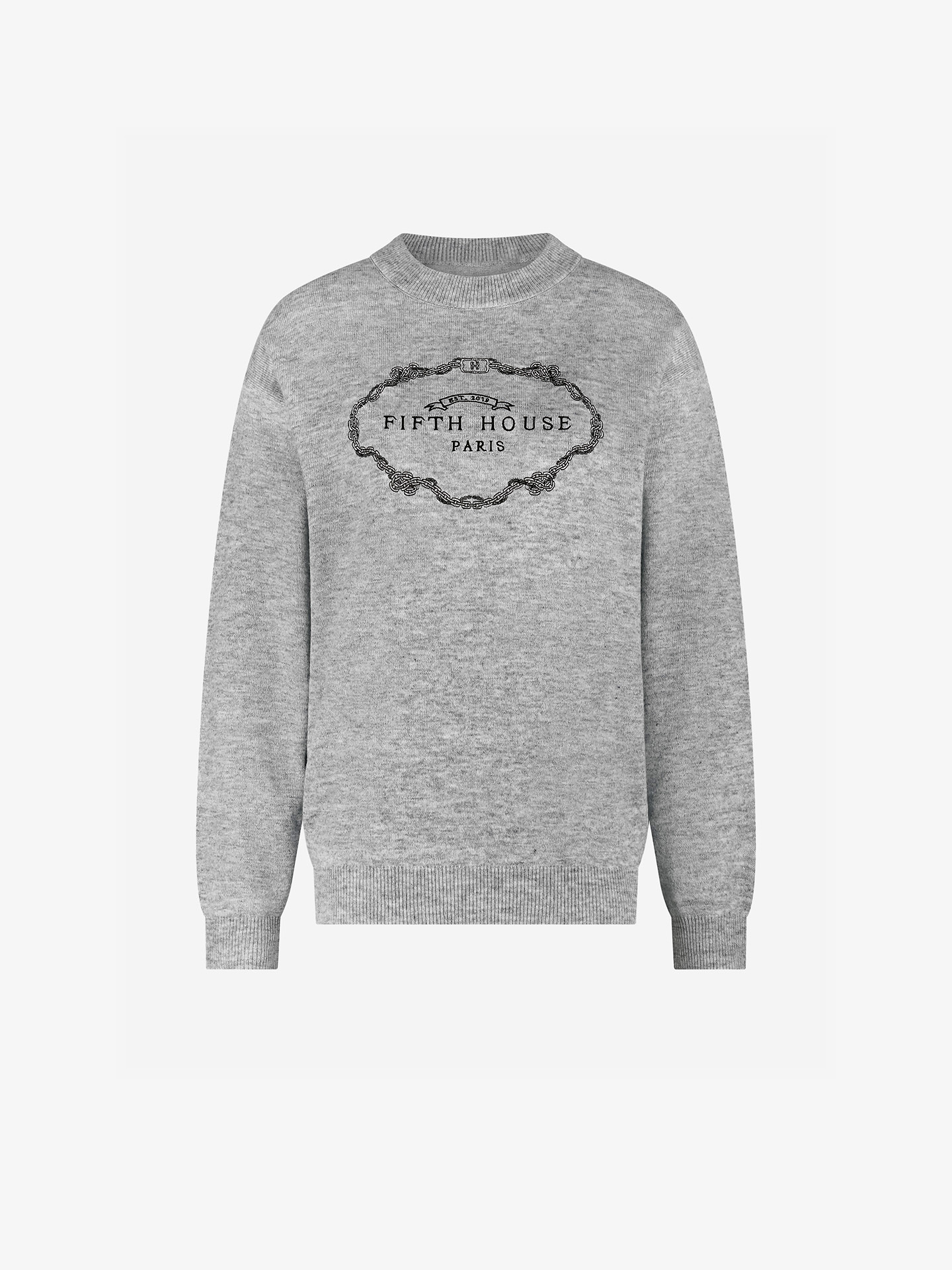 Oversized trui met logo print
