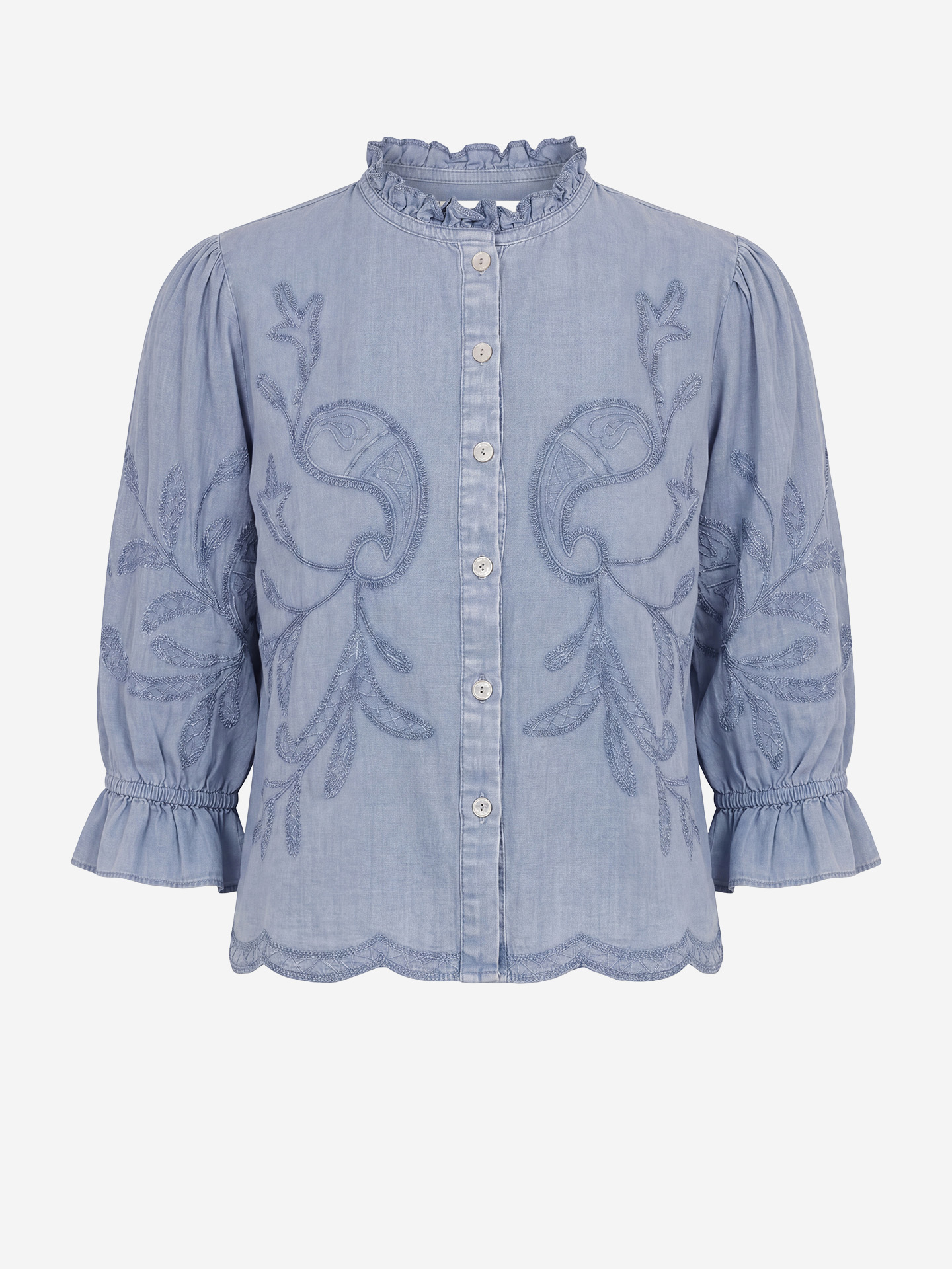 Blouse met borduursels