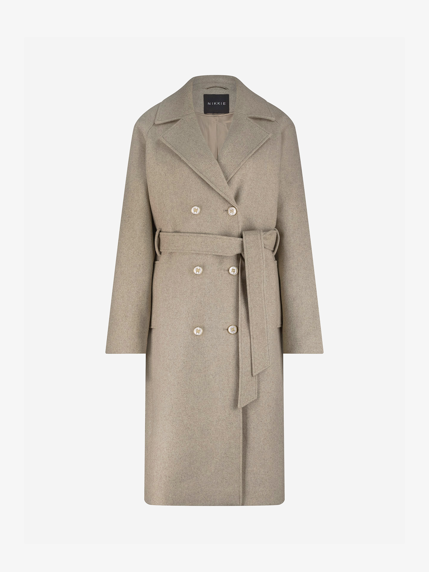 Long wool blend coat
