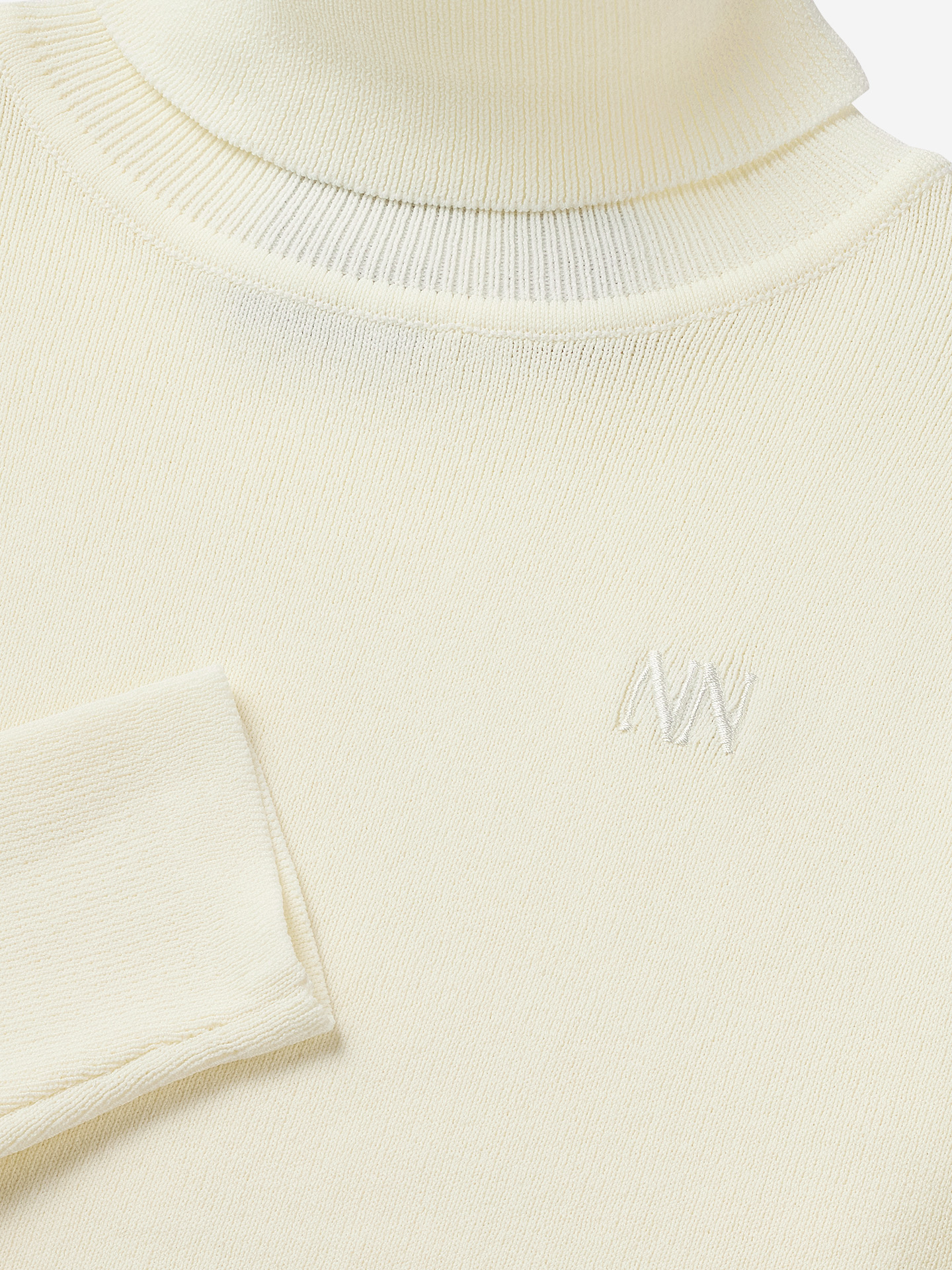 Knitted top with turtleneck