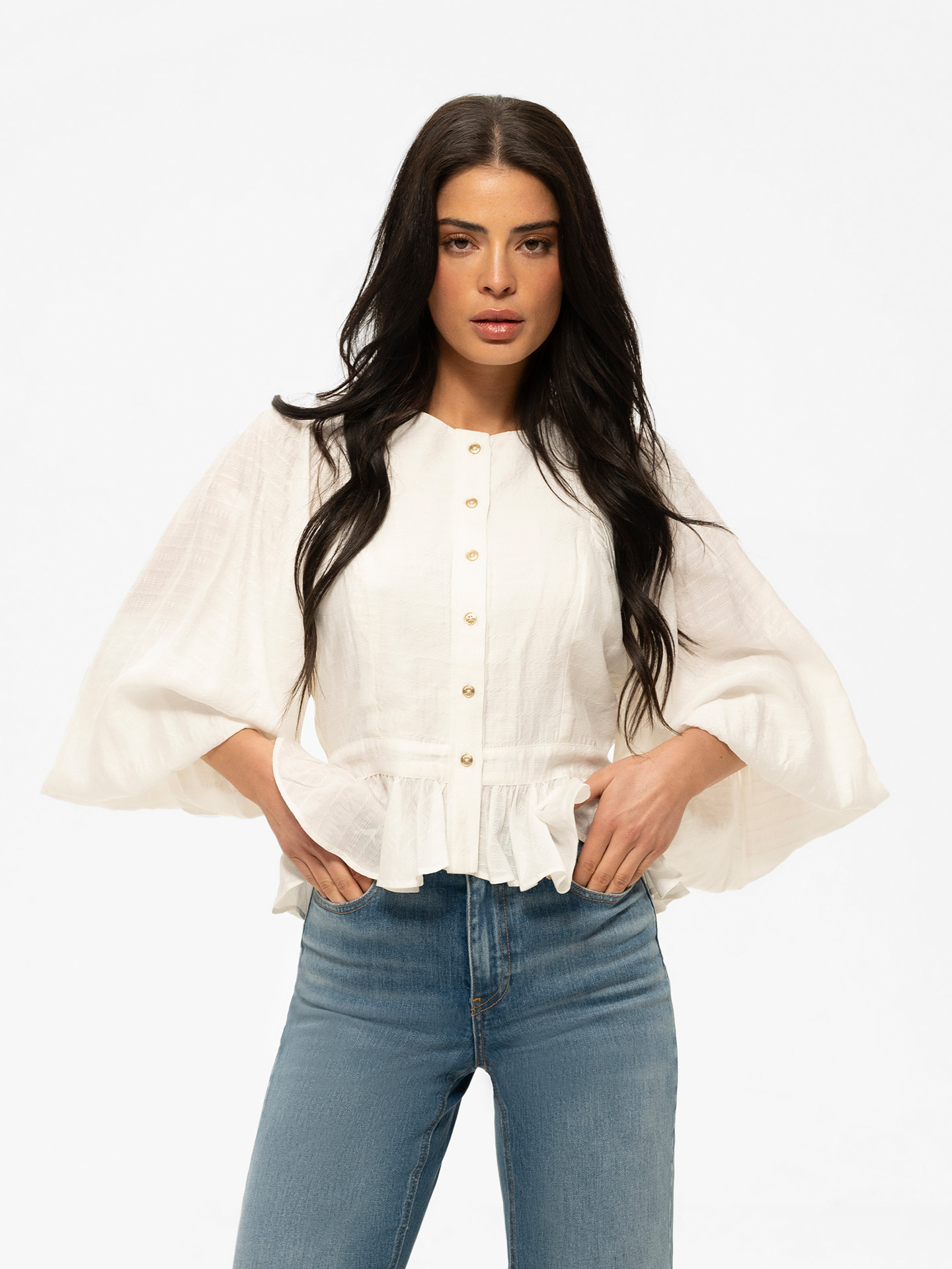Blouse met volant