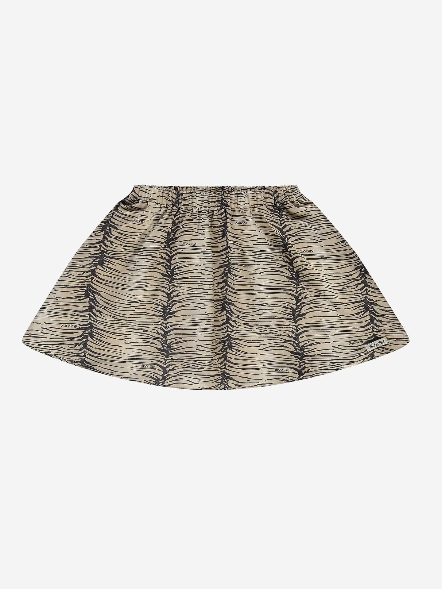 A-line skirt with animal print