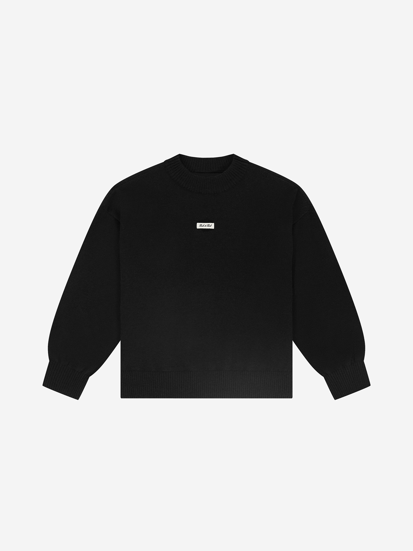 Knitted sweater with embroidered logo