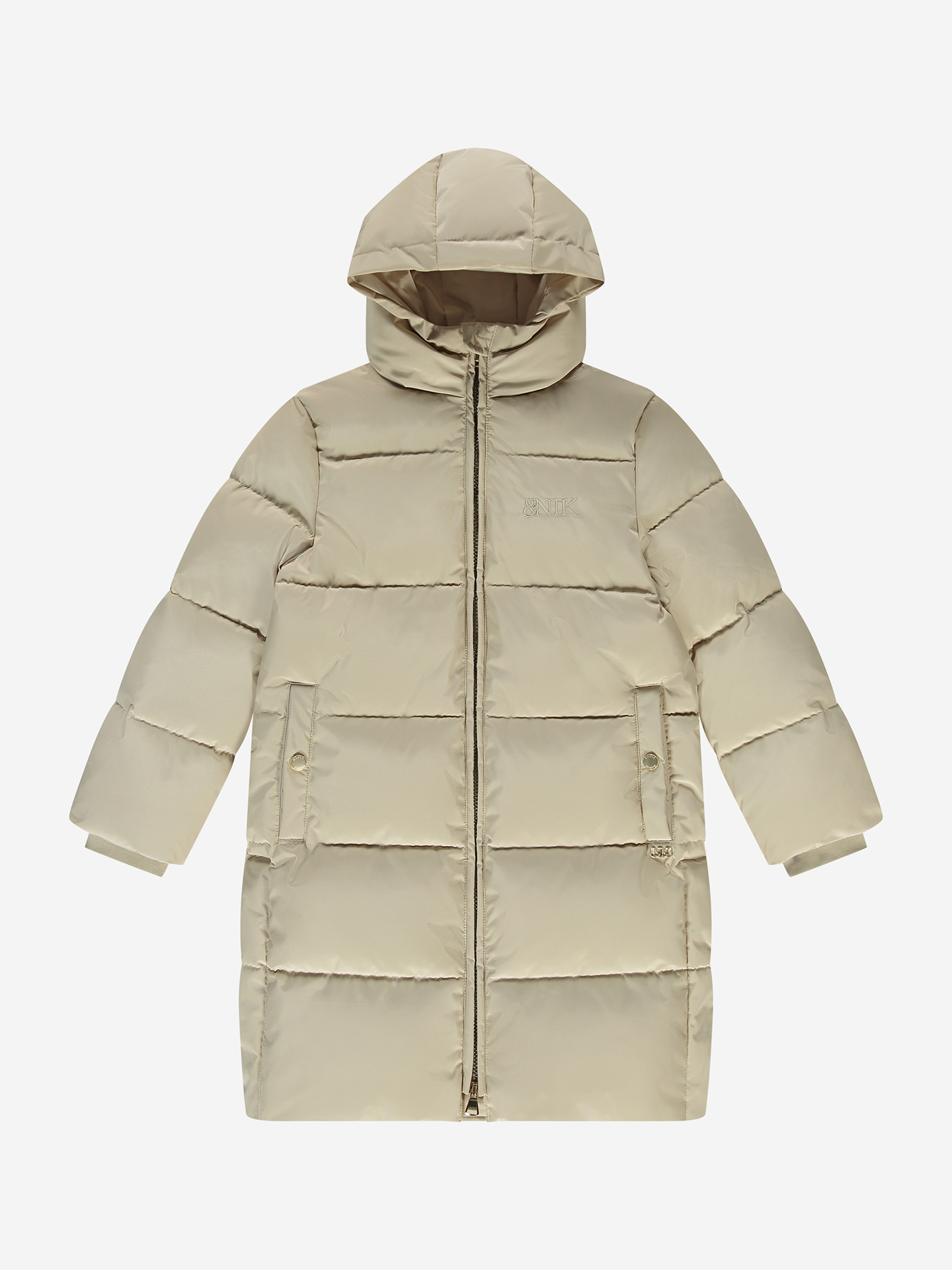 Long quilted puffer jacket