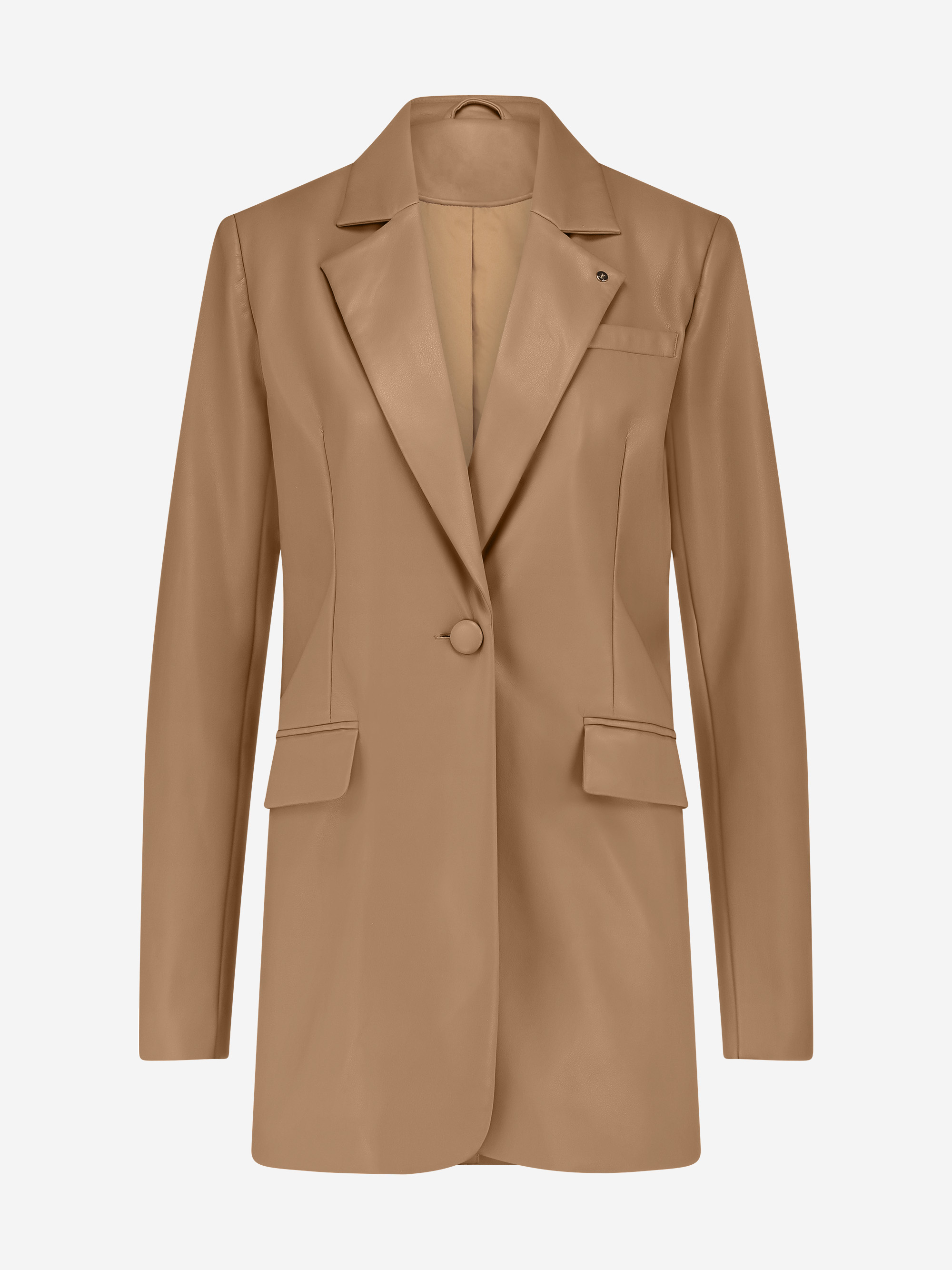 Oversized blazer in faux leather