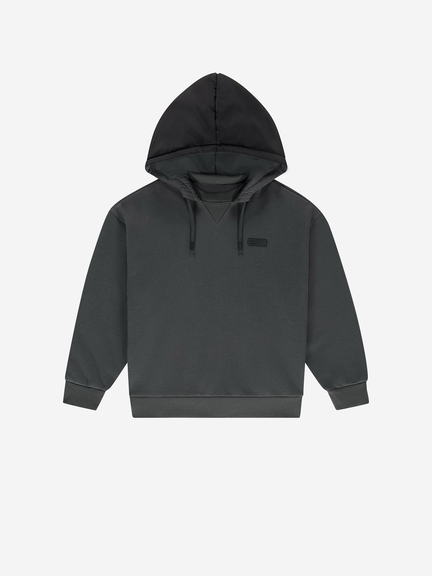 Oversized hoodie with puffer hood