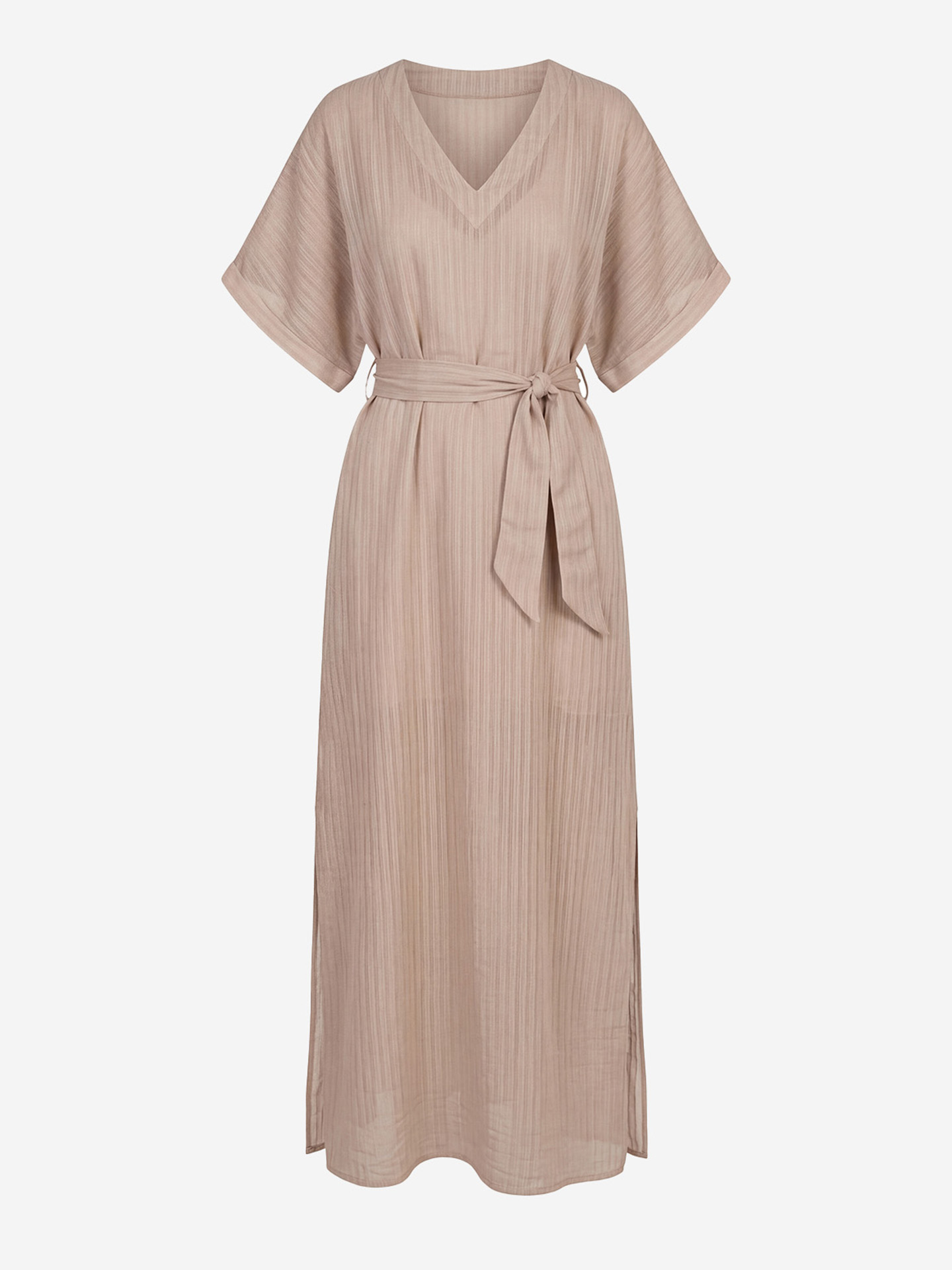 Maxi jurk met strikceintuur