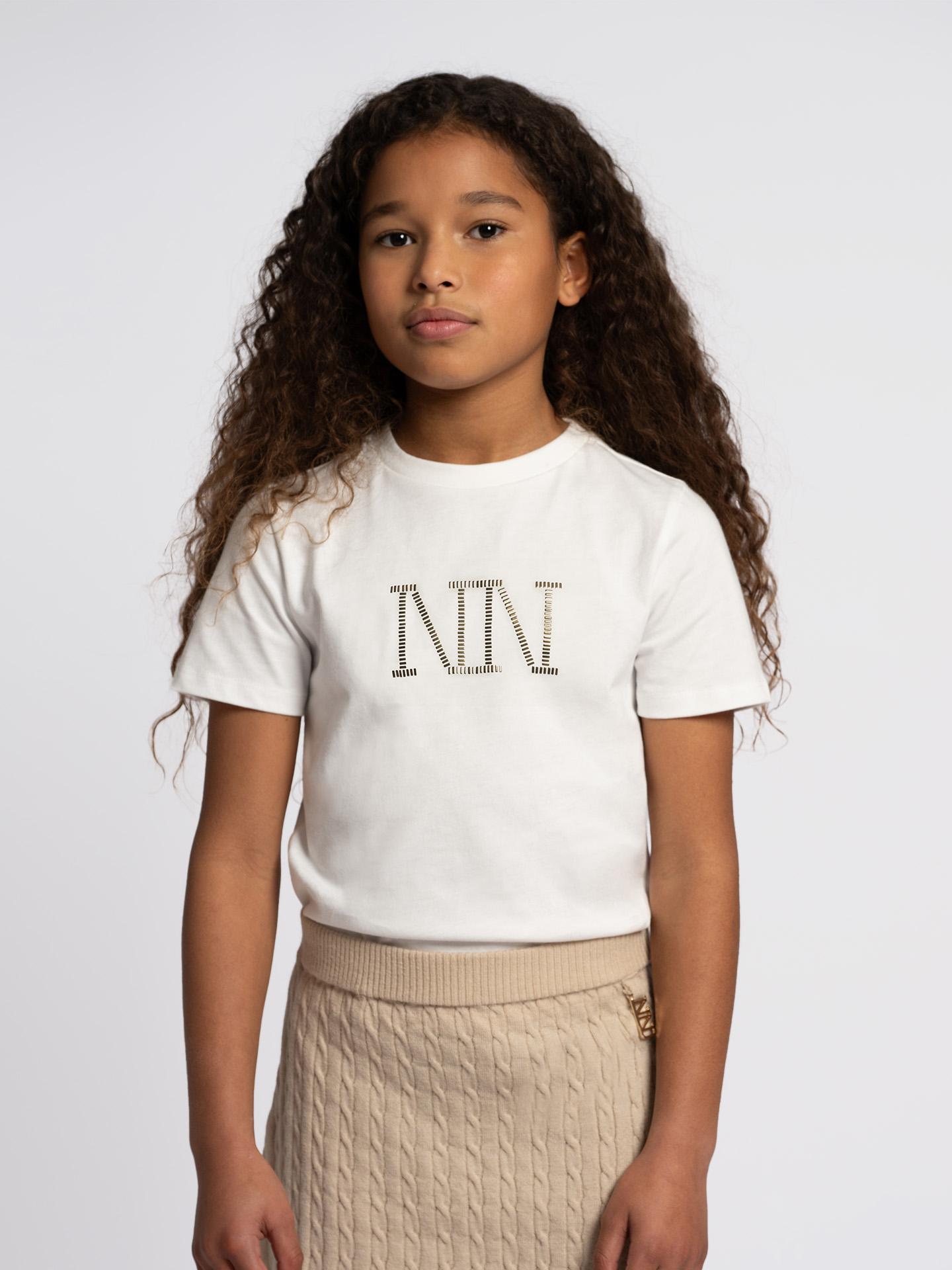 T-shirt with studded logo